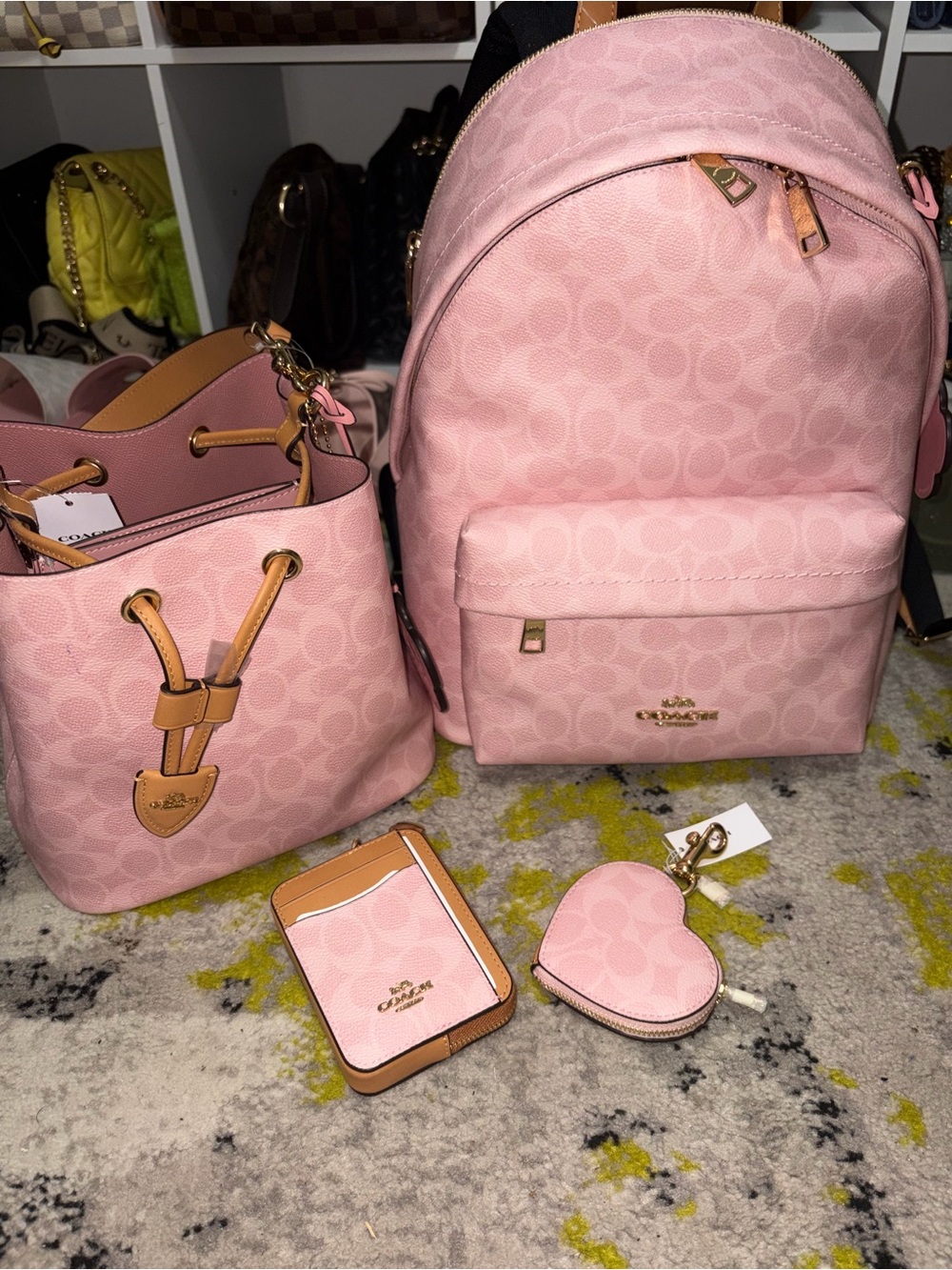 Coach Powder Pink Signature BUNDLE